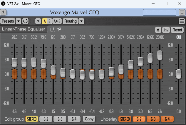 Vosengo Marvel GEQ plugin interface