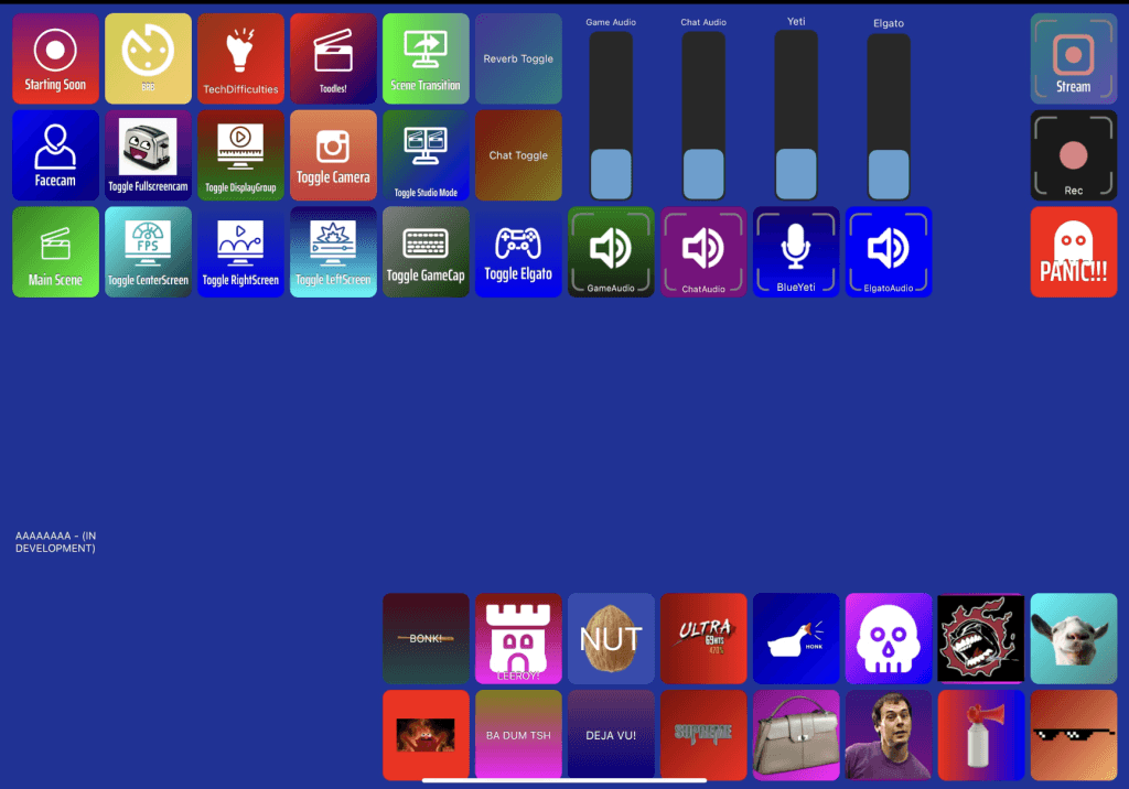 Touch portal interface on an iPad