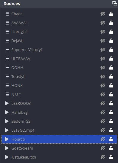 Source Hierarchy for the OBS meme scene