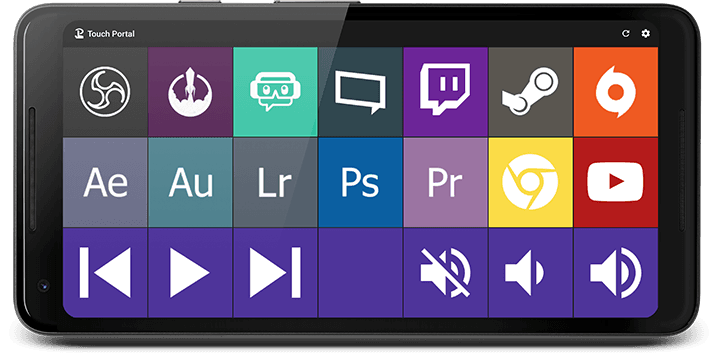 Touch Portal app running on a phone.