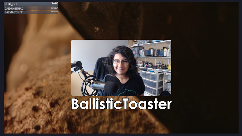 BallisticToaster Facecam