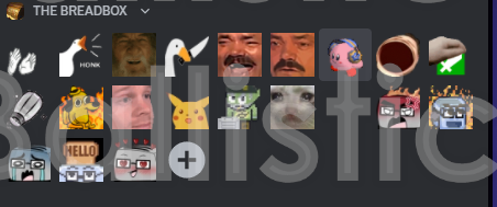 Discord Emote panel, with all new emotes and BetterTwitchTV emotes.